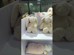 Il rosa di 24cm x di 37 ha farcito Bunny Toy Stripe Rabbit Animal Customized